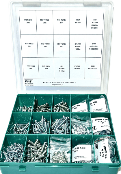 Zoom bild av mrt, torx, sats, sortiment, bultsortiment, skruvsortiment, m3-m5