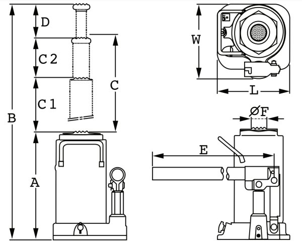 Zoom bild av PELARDOMKRAFT 4 TON TELESKOP