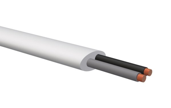 Zoom bild av KABEL RKXB 2X1,5mm² GRÅ DUBBELISOLERAD, PLASTBOBIN 50M